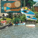 Busch 5480 декор Озеро с лодкой  H0