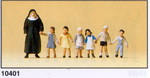 Preiser 10401 фигурки Монахиня и Дети  H0