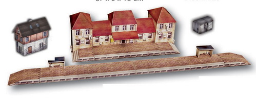 Heki 10120  набор вокзал (картон)  H0 ― Zugmodell -- Модели железных дорог ведущих фирм: Piko, Roco, Noch, Vollmer, Faller, Auhagen, Trix, Tillig, Busch