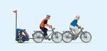 Preiser 10638 фигурки семья велосипедистов  H0