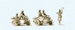 Preiser 16614 фигурки  Kradfahrer. Motorrad Zündapp  H0