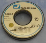 Viessmann 68643  кабель 25 m. 0.14 mm². gelb