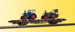 Kibri 26252 вагон Платформа с двумя тракторами   H0