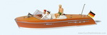 Preiser 10688 фигурки Моторная лодка Riva Ariston с экипажем  H0