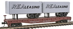 Atlas 37591A вагон 50`платформа Pennsylvania с 24`трейлерами Rea Leasing  N