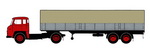 Brekina 85153  Scania LB 76 Pritsche/Plane-Sattelzug  H0