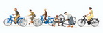 Preiser 10716 фигурки Подростки на велосипедах  H0