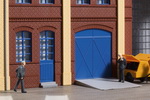 Auhagen 80255  Ворота и двери синие. ступени. пандусы  H0